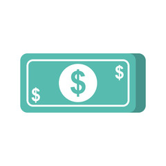 money banknote dollar cash currency icon vector illustration