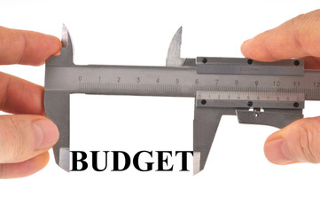 Budget mesuré avec un pied à coulisse