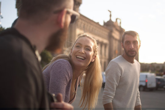 Studenten haben Spa&szlig; in Barcelona