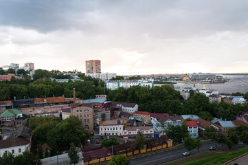 View of the center of Nizhny Novgorod from Kremlin. Nizhny Novgorod. Russia