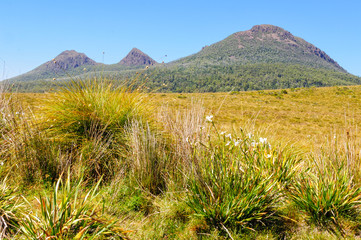 Three peaks in the King William Range - Tasmania, Australia