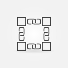 Blockchain vector concept icon or design element