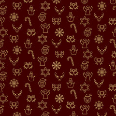 Weihnachten - Hintergrund mit Icon's (Rot)