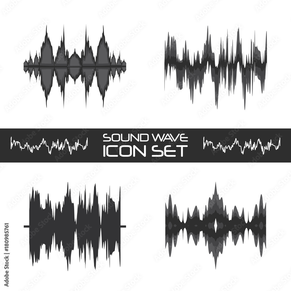 Wall mural sound wave icon over over white background vector illustration