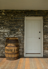 Closed Door in Stone House