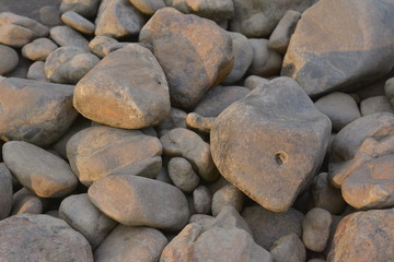 Pebbles and stones gravel texture background