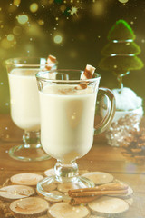 Traditional christmas drink eggnog