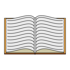 Book open isolated