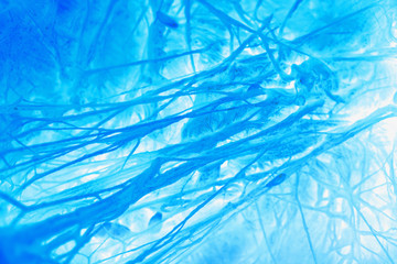 Intense bright blue organic irregular background