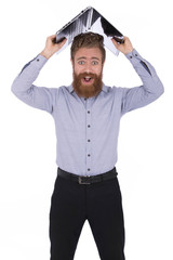 Fototapeta premium Smiling beard man