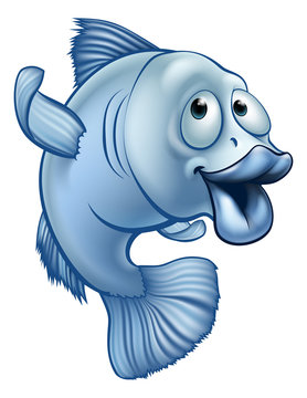 Cartoon Fish Character Stock Vector | Adobe Stock