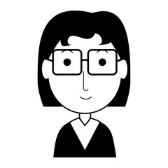 cartoon elderly woman icon over white background vector illustration