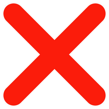 Cross symbol Red Icon