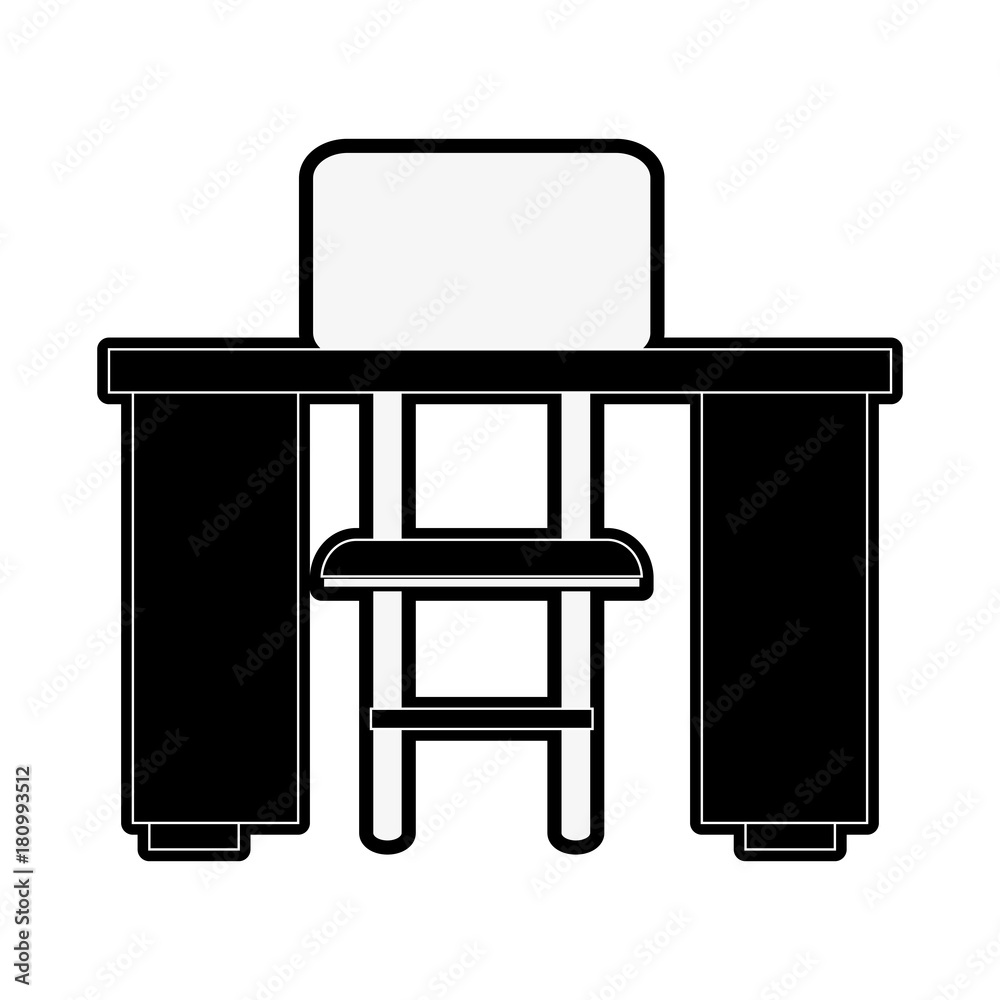 Poster study desk with chair