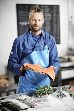 fresh fish in a fishshop