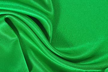 Natural green satin fabric texture background
