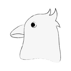 Bird head cartoon