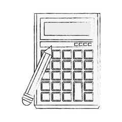 Calculator and pencil