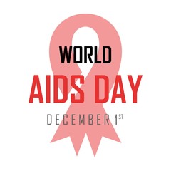 world aids day campaign poster. editable. vector