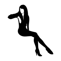 woman sitting silhouette