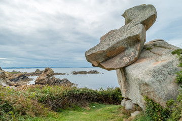 Rock balancing on another rock
