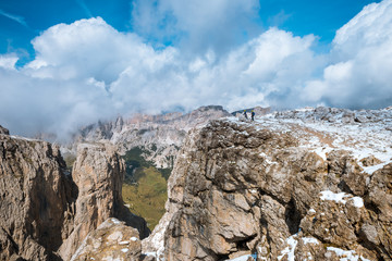 Path to Sella Ronda Dolomites Italy