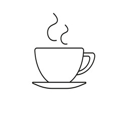 coffee cup line icon, outline vector icon, tea cup