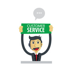 Business Cartoon Illustration. Customer Service