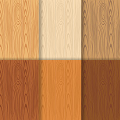Set of Wood textures, different colors. Vector illustration.