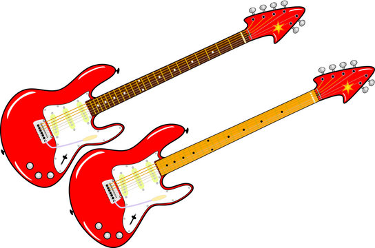 Rote E-Gitarren