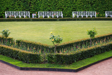 Petersburg, Russia - June 29, 2017: Tsarskoe The village. Landscaping.