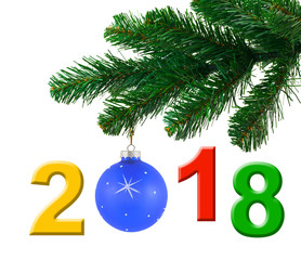 Christmas tree and 2018