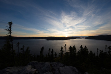 sunset Au sommet du Fjord
