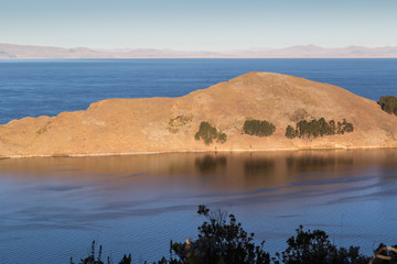 Sunset on lake Titicaca in Bolivia