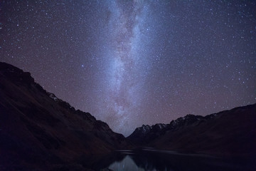 Milky way galaxy in the Bolivian Andes