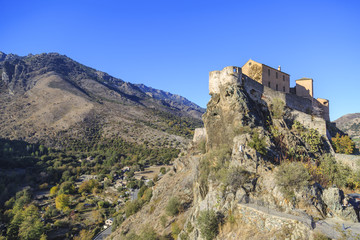 Fototapeta na wymiar Citadel on the Corsica Island in Corte Town. France