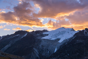 Sunset in the Bolivian Andes