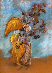 Autumn bouquet in vase