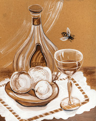 still life with bottle