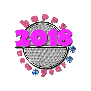 set of golf  and New Year 2018