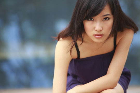 picture of one pretty young asian woman