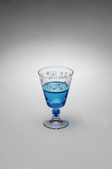 liqueur cup blue style isolated