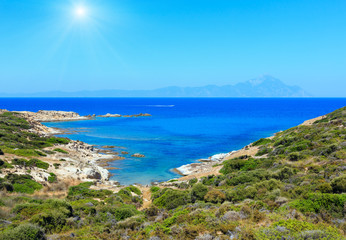 Fototapeta premium Summer sea coast (Sithonia, Greece).
