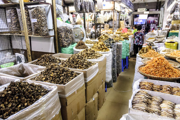 food exhibited for its sale on the market of Xuan Dong in Hanoi in Vietnam.