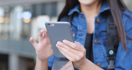 Woman use of smart phone