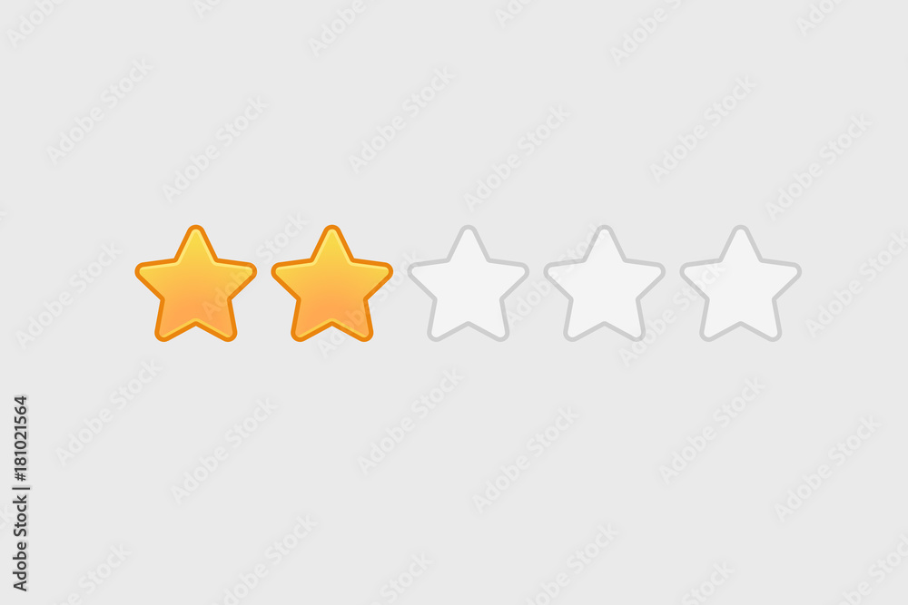 Aufkleber different star icons vector set