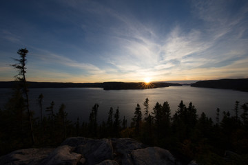 sunset fjord saguenay