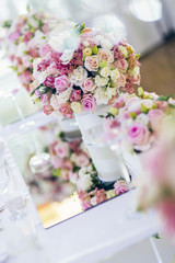 Decoration with beautiful roses