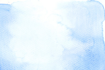 Abstract blue watercolor on paper texture