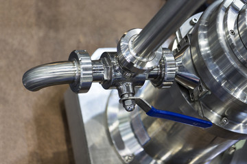 stainless valve in a tank